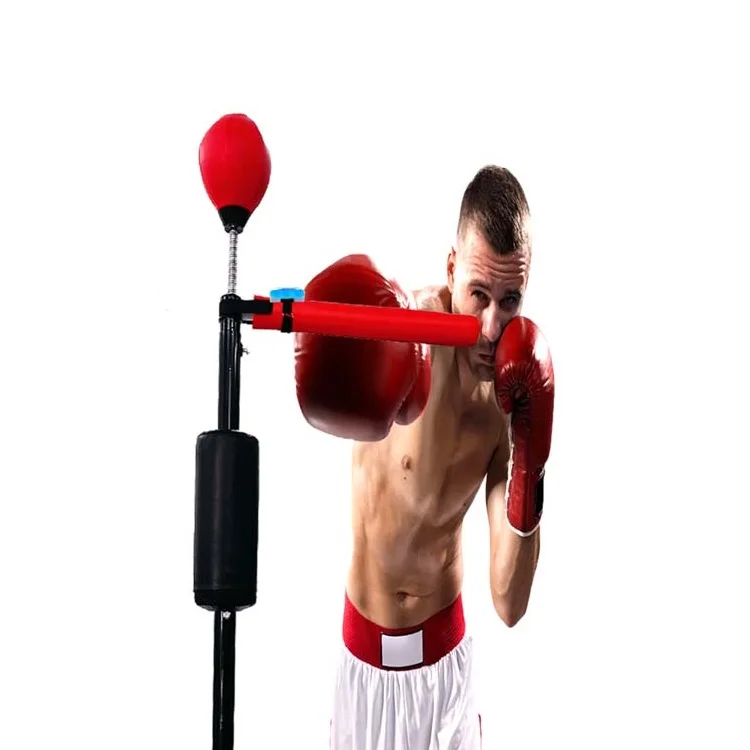 Direct selling free standing adult boxing punching bag reflective height adjustable rotating rod