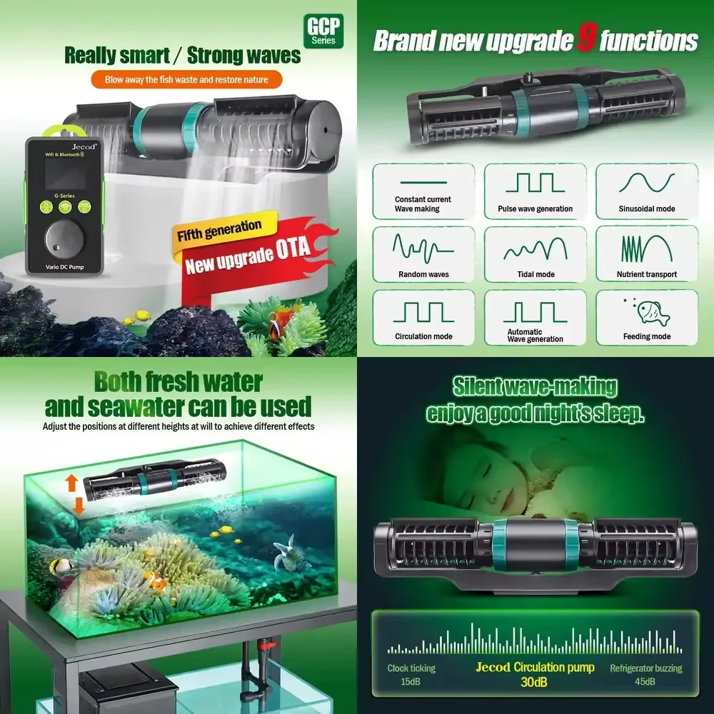 Aquarium Marine Fishes - Jebao Jecod工場直販 GCPスマートアクアリウム循環ポンプ Bluetooth/WiFi対応 海洋サンゴ礁水槽用