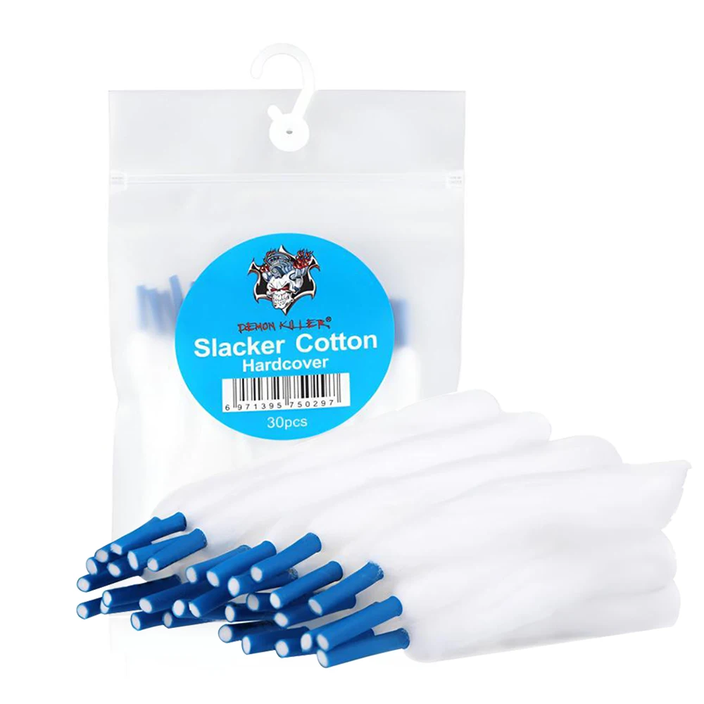 

30PCS/Pack Slacker Cotton Heating Wire Hardcover Prebuilt Organic Bacon Cotton DIY RBA RDA Rebuildable Tools