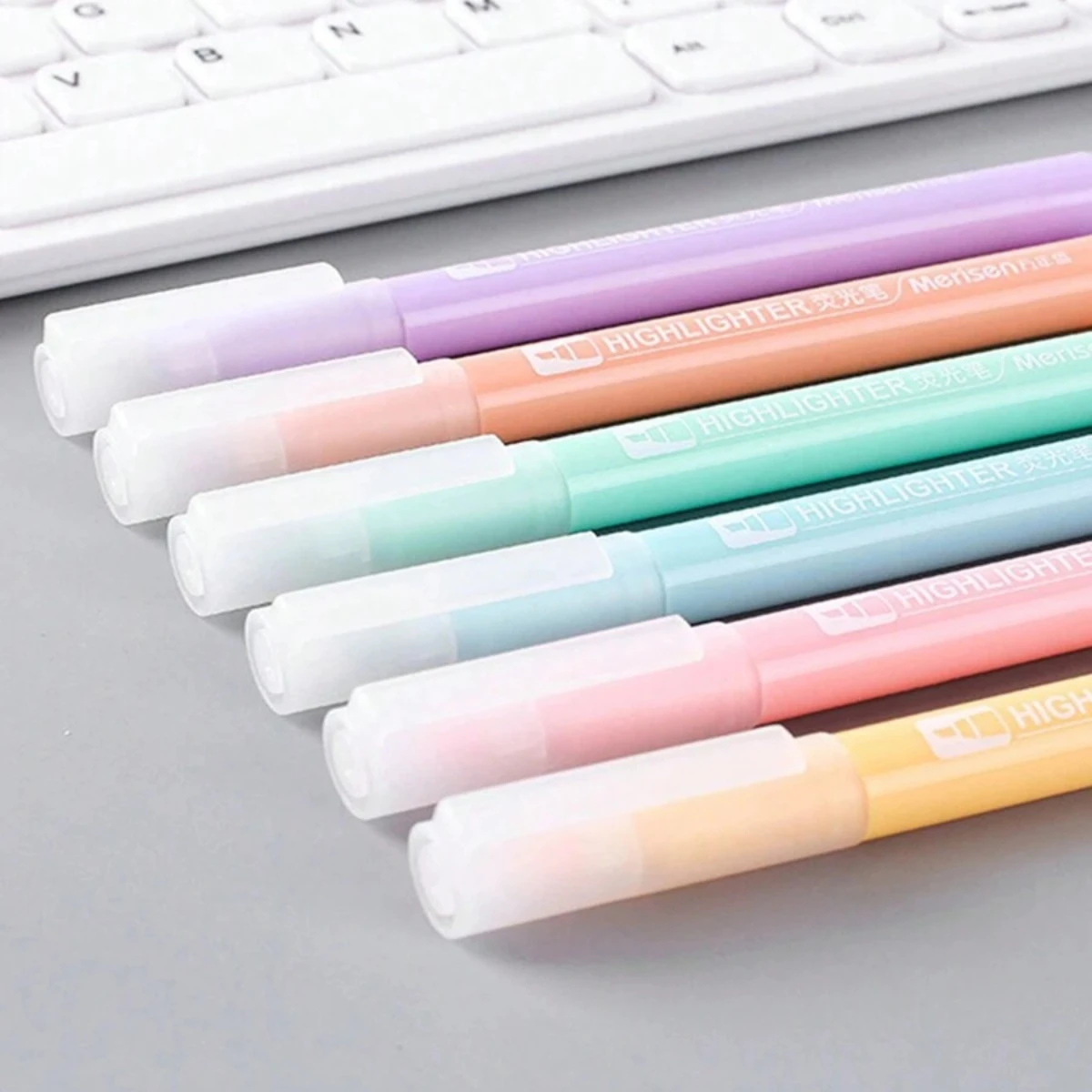 6Pcs Aesthetic Cute Highlighters，Bible Pastel Highlighters and Pens no bleed，Assorted Colors Highlighters for School Supplies