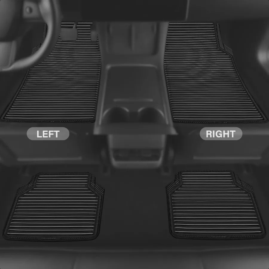 고무 바닥 매트 전천후 풀세트 4피스 방수 자동차 매트 대부분의 차량 세단 SUV에 맞게 조정 가능 중량급 미끄럼 방지