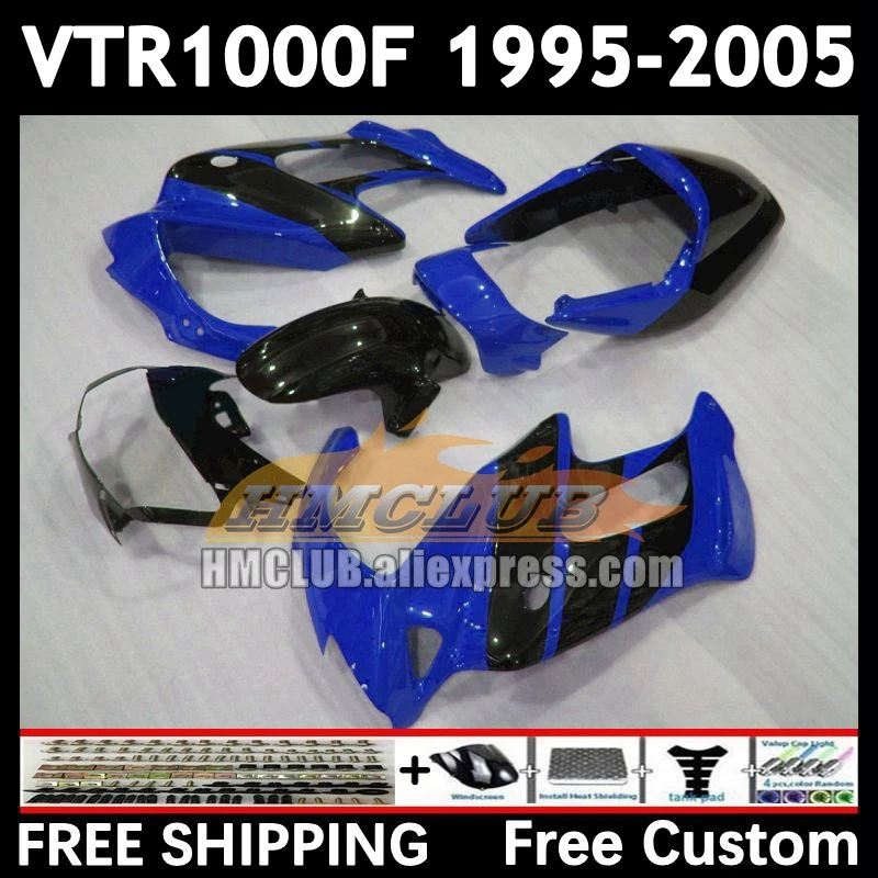 SuperHawk For HONDA VTR1000 F VTR 1000 F 1000F 83No.199 VTR1000F 95 96 97 98 gloss blue 99 00 2001 2002 2003 2004 2005 Fairing