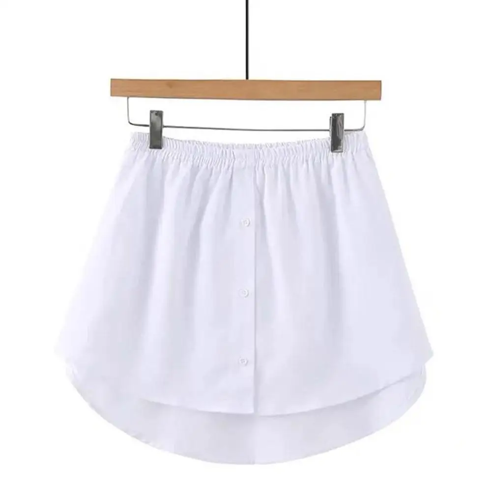 Underskirt destacável das mulheres, bainha falsa irregular, extensor de algodão, blusa Hem, camisa cauda, 5 tamanhos