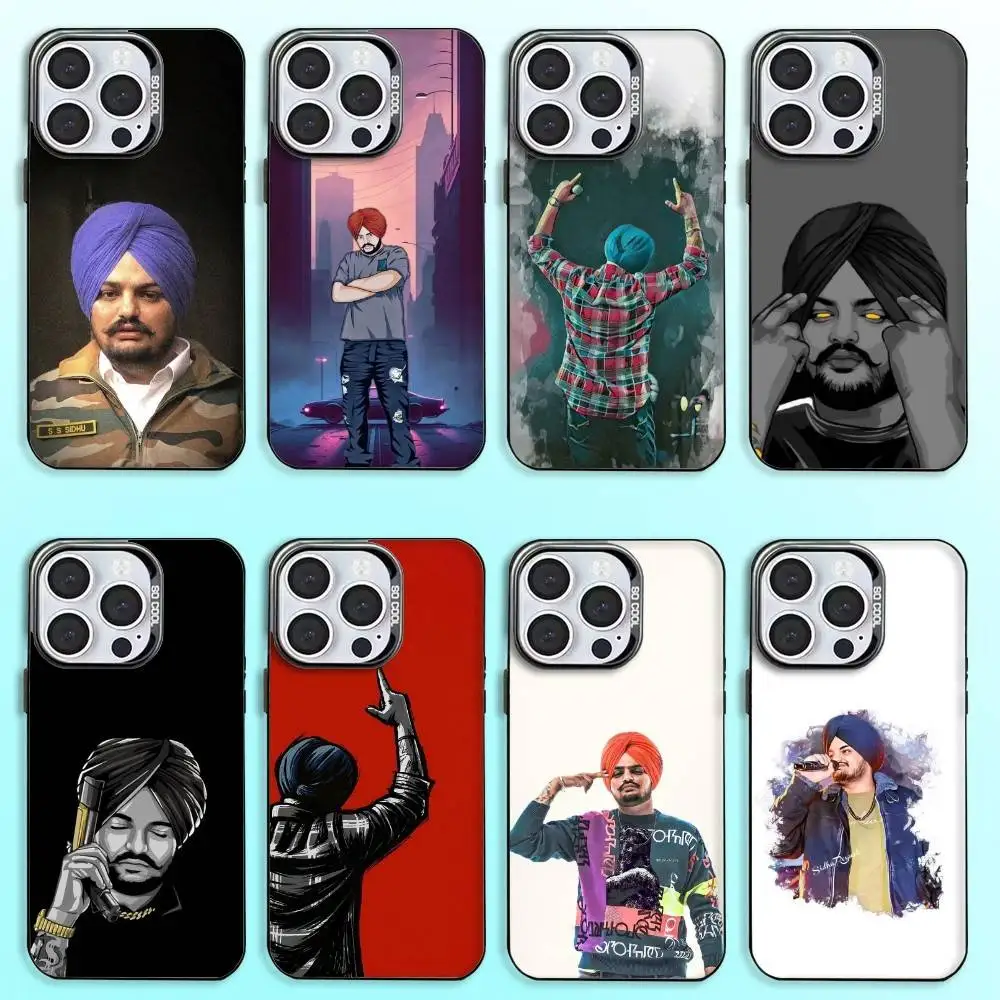 

Rapper S-Sidhu Moose Wala Phone Case For iPhone17,16,15,14,13,12,11 Plus,Pro Max Black Candy Matte Shockproof Cover
