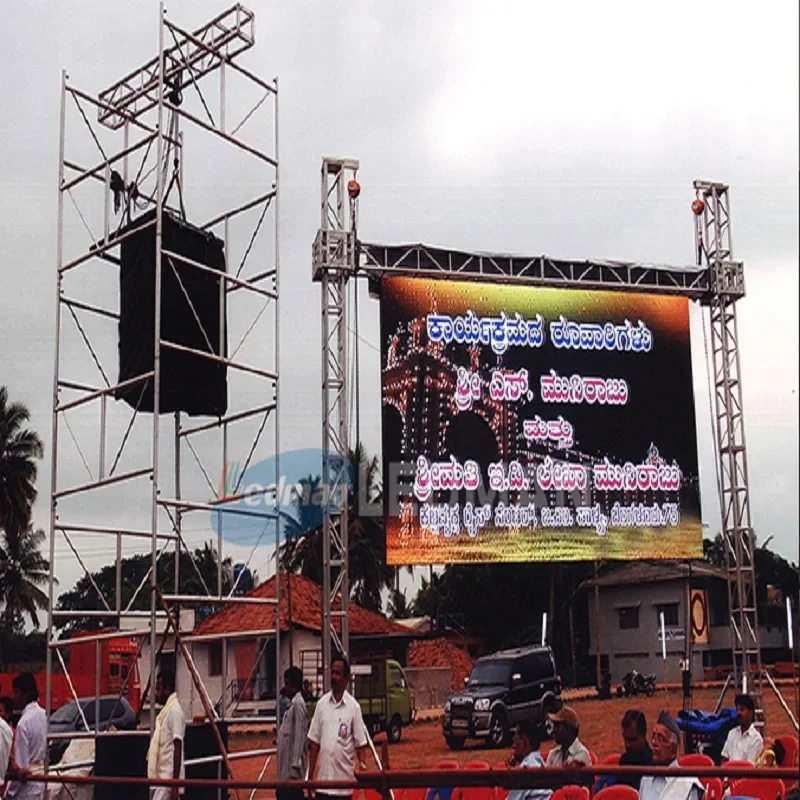 Customizable Outdoor P3.91 500*500Mm Die-Casting Aluminum Rental Advertising Digital Display Board Led Stage Background Display