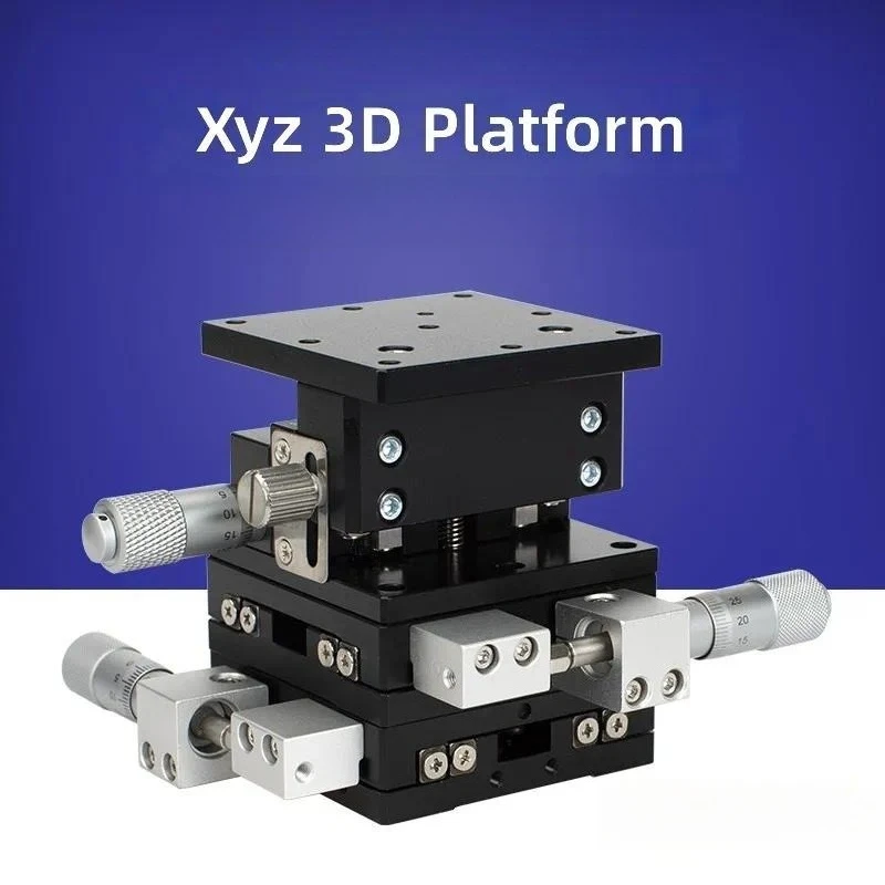 for XYZ Axis Displacement Platform Three-Axis Manual Sliding Table Lifting Stage for LD40/60/80-L Optical Fine-Tuning Mobile