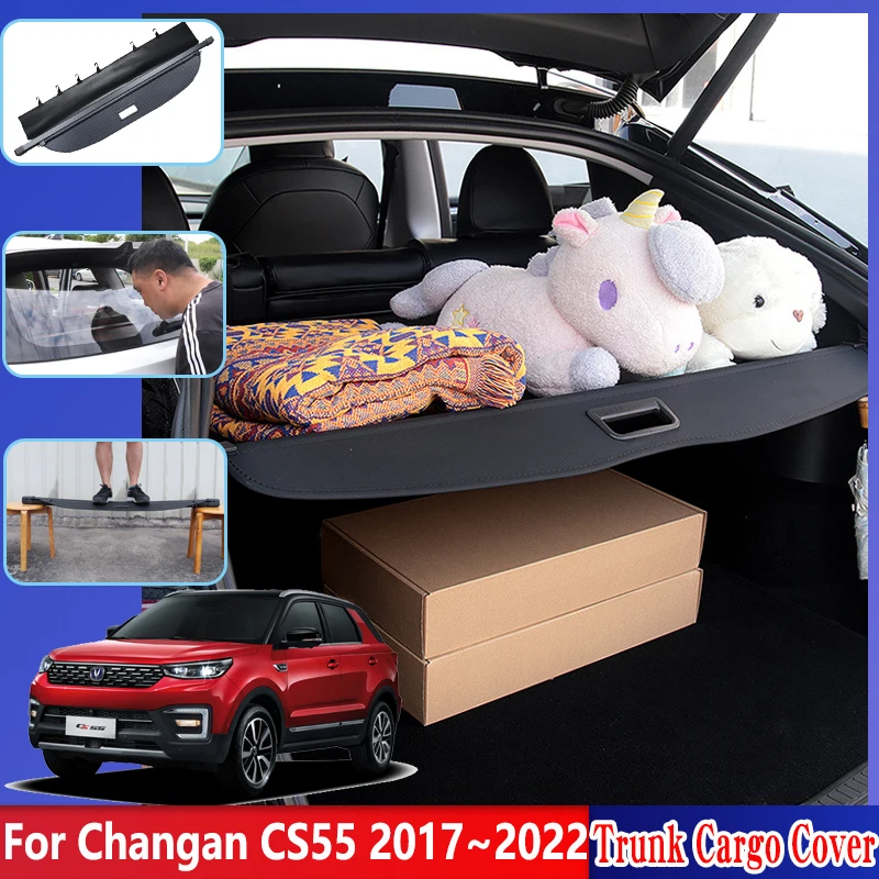 

Car Trunk Cargo Cover For Changan CS55 2017~2022 Accessories CS55 2021 Retractable Shield Partition Privacy Shades Car Interior