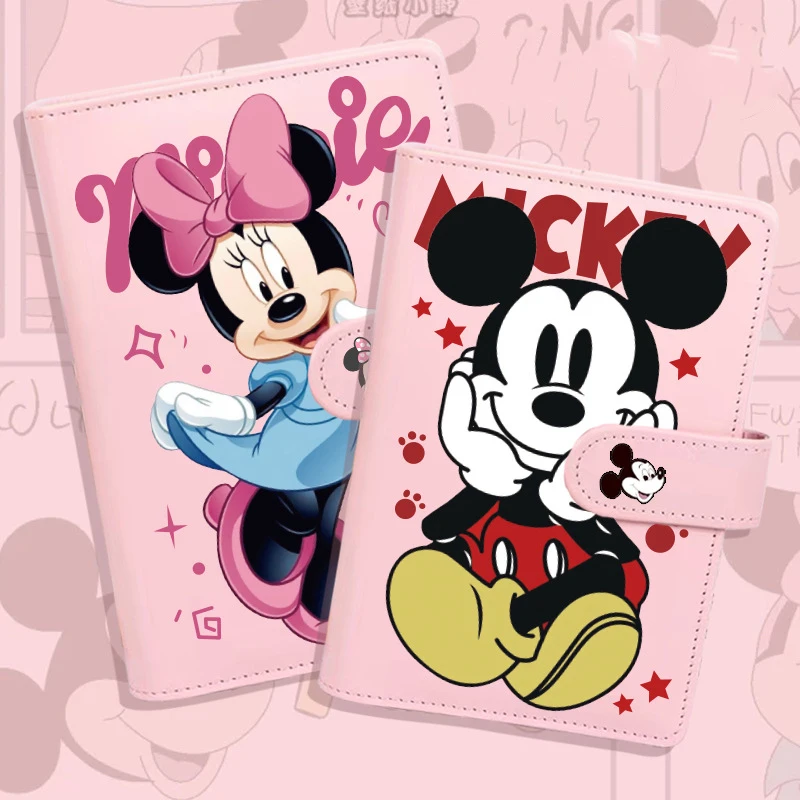 Disney Mickey Mouse  A6 Loose Leaf Notebook Mickey Minnie Notepad Diary Planner Agenda Memo Office School Supplies Stationery