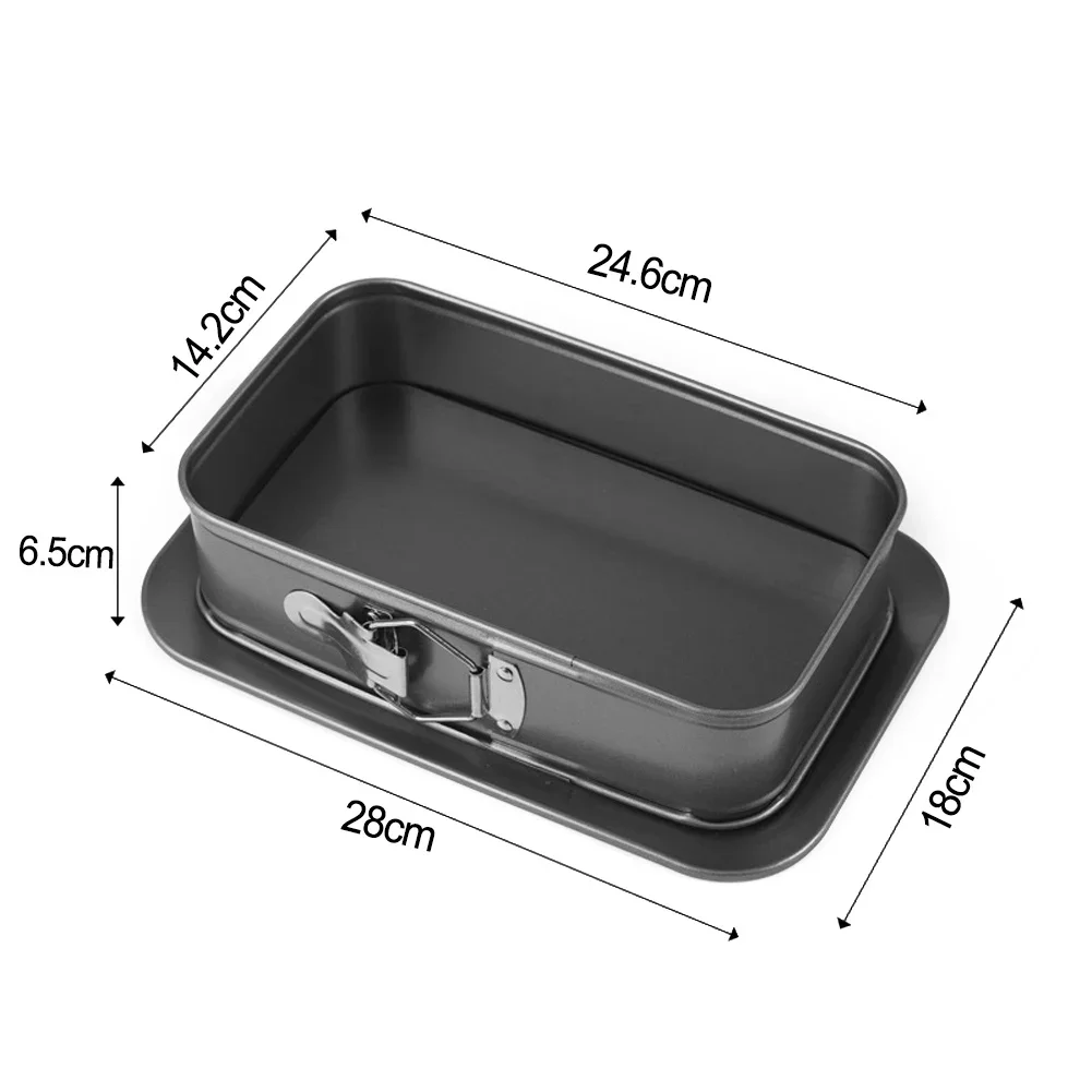Square Baking Tray Square Cake Pan For Home Baking Removable Bottom Quick-release Latch Deep Sides For Cheesecakes