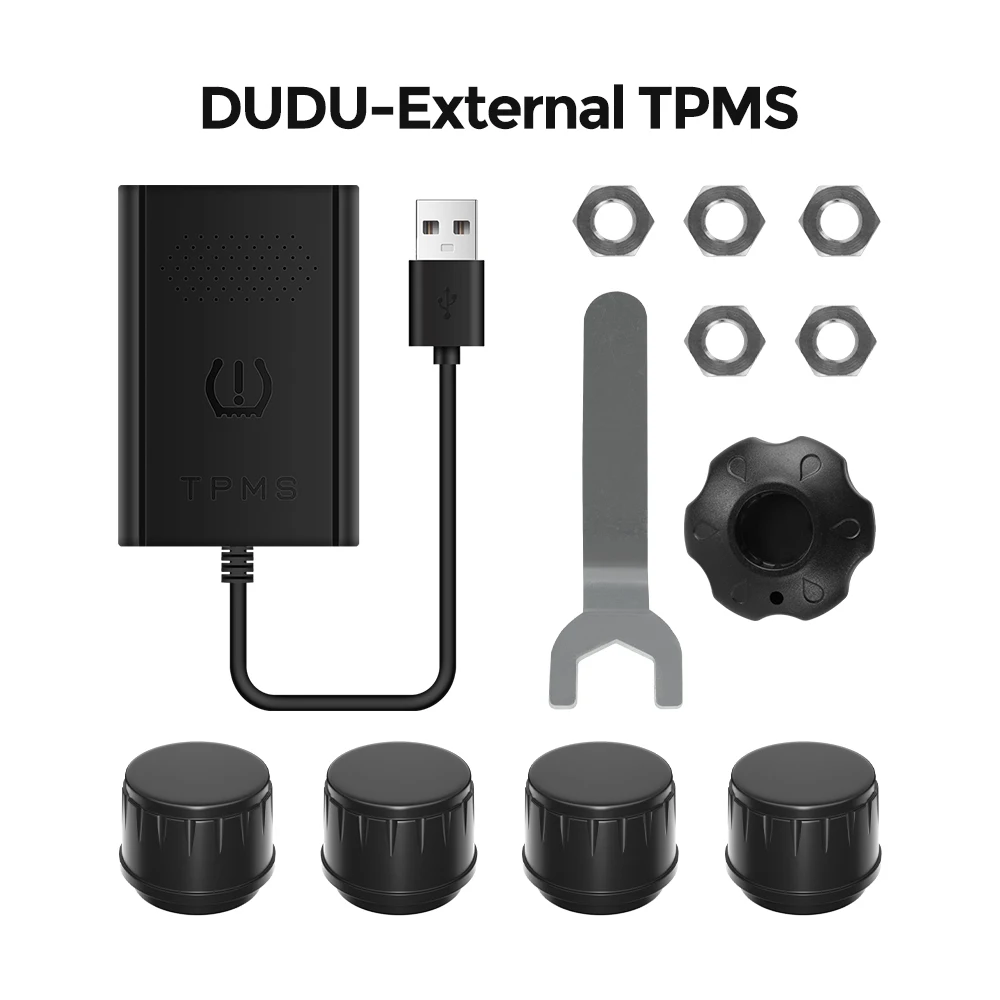 DUDU6 DUDU7 Android Navigation USB TPMS With 4 Sensors Alarm Tire Pressure Monitoring System