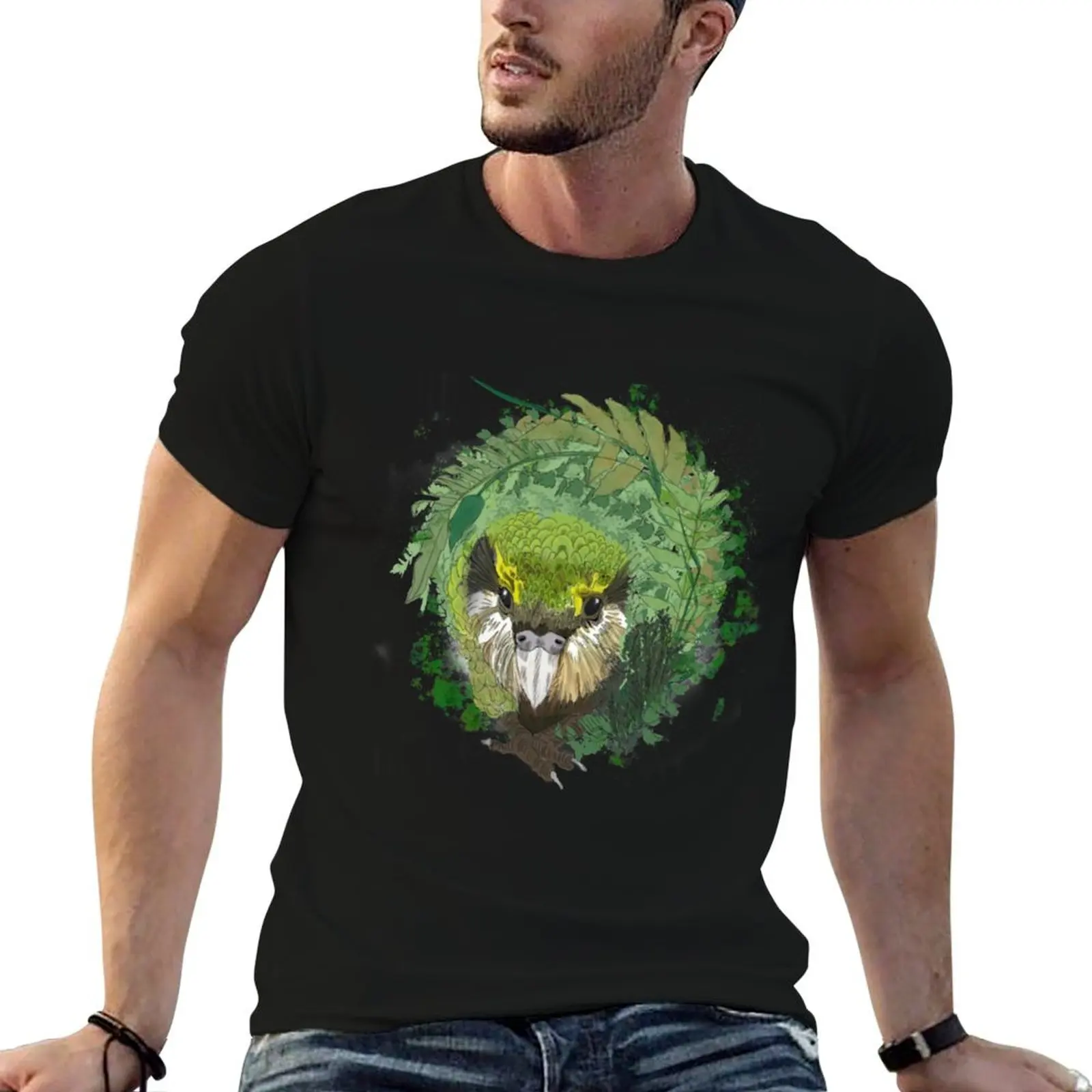 Kakapo (3) T-Shirt graphic t shirts baggy shirts Short sleeve tee men