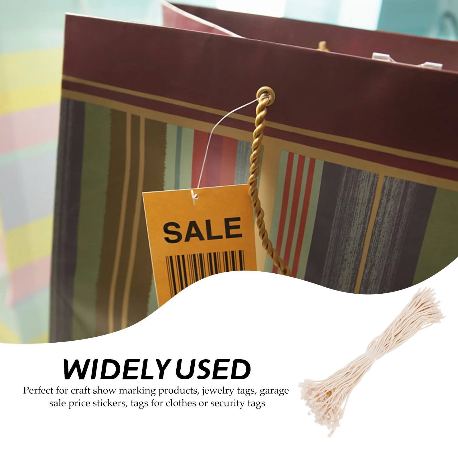 

1000Pcs Cotton Hanging Tag Fasteners Easy Assembly No Tools Required for Clothing Accessories Craft Show Marking