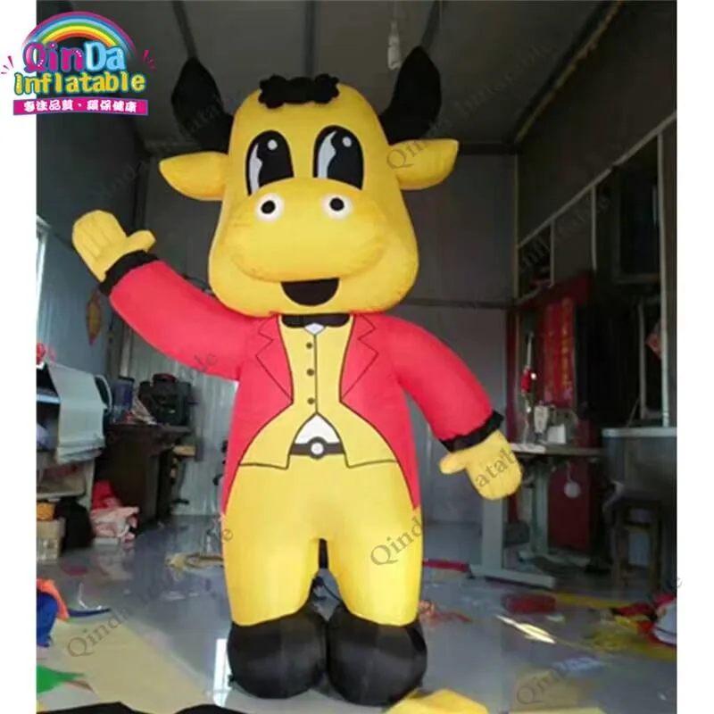 

Надувная рекламная фигура коровы/быка в виде мультяшного персонажа для привлечения внимания