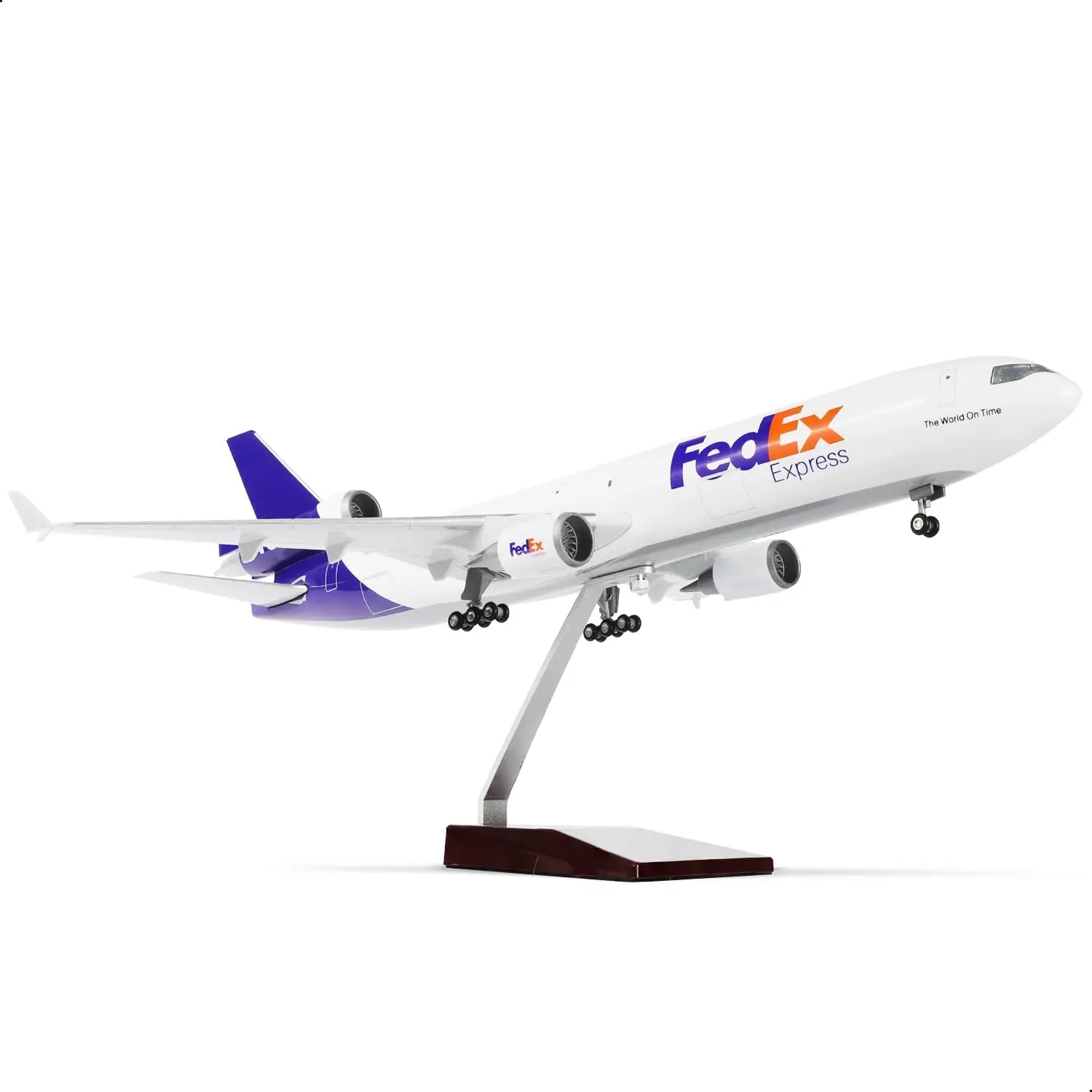 

Souvenir Plane Toy MD11 Plane Model FedEx Cargo Airways Resin Plastic model With Wheels Landing Gears Replica Static Collection