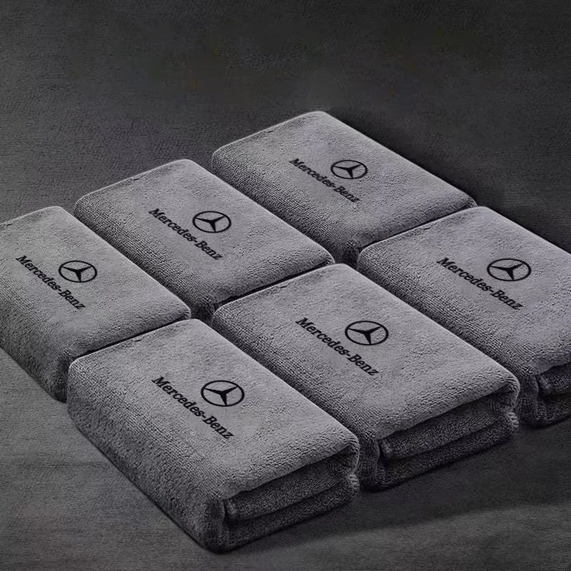 Car Microfiber Cleaning Towel Car Drying Towel Auto Washing Tools For Mercedes Benz W210 W222 W164 W203 W205 W251 CLK GLA ML - view 3