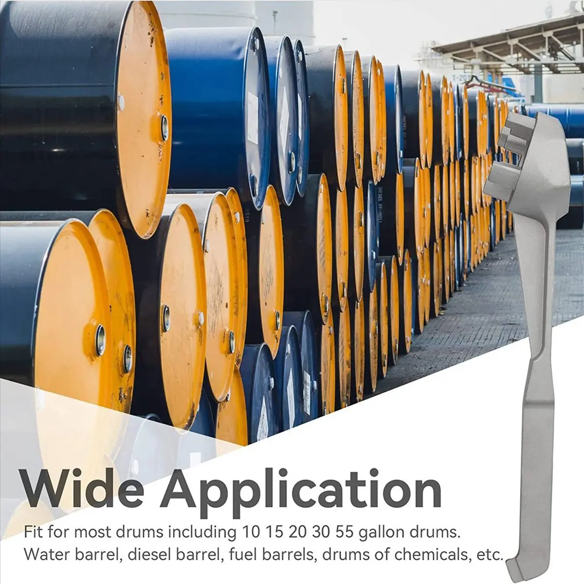 3x-バングレンチ、ドラムレンチ-アルミニウム製バレルオープナーツール-10、15、20、30、50、55ガロンバレル用、2個に適合