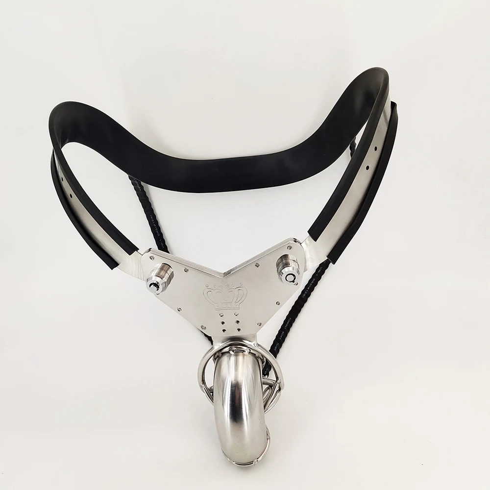 Male Stainless Steel Chastity Belt Chastity Panties Metal T-Chastity Lock Enclosed Cock Cage Anal Plugs Ascetic Sex Toys Male 18