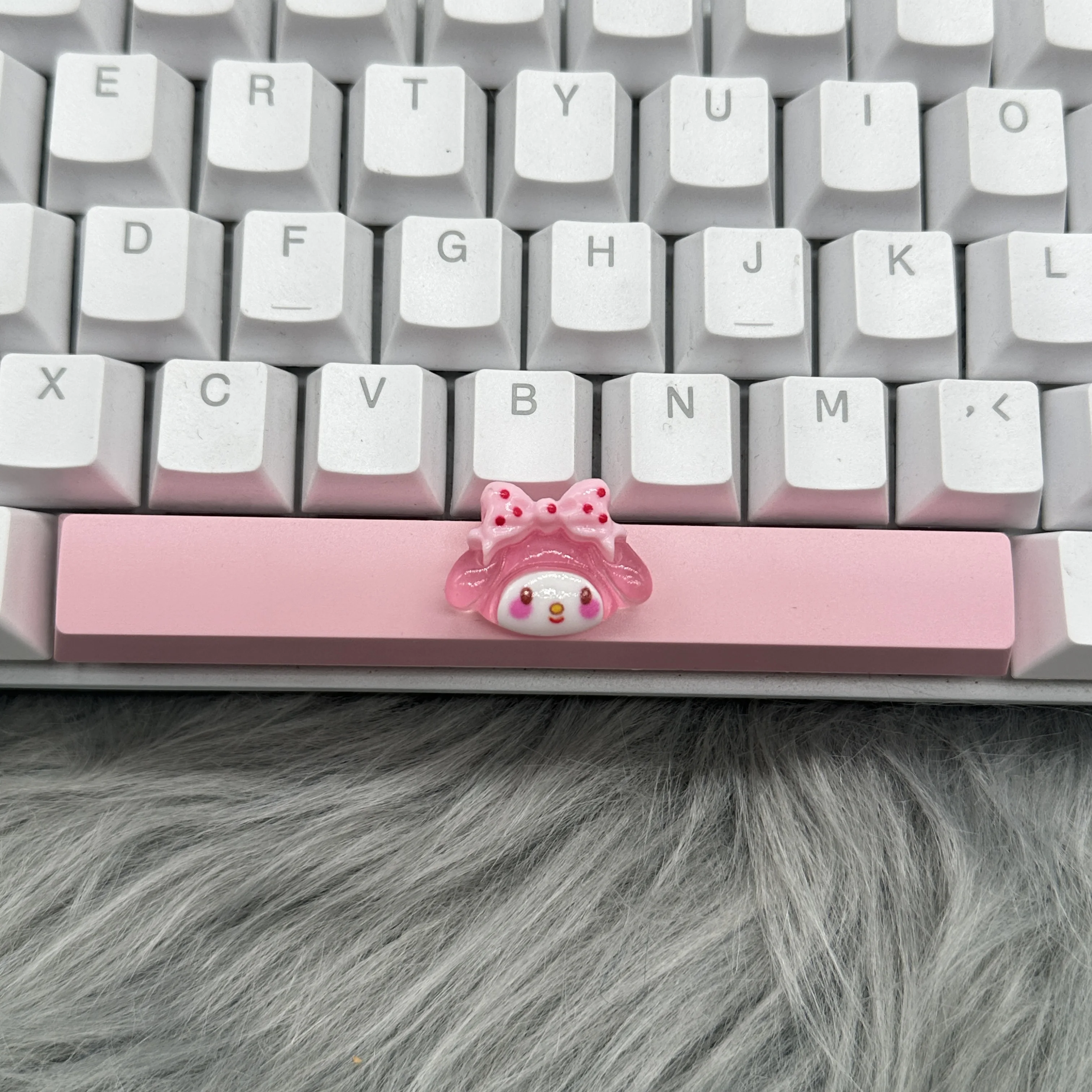 DIY 귀여운 소녀 Keycap 6.25u 스페이스 바 Keycap 기계식 키보드 생일 Keycap 선물 제공