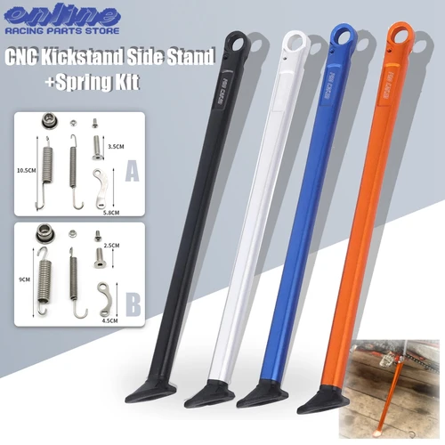Imagen 1 del producto Soporte lateral de estacionamiento para motocicleta con Kit de resorte para KTM SX SXF EXC EXCF XC XCF XCW XCFW 125 200 250 300 350 450 500 530