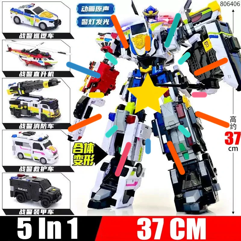 miniforce-5-in-1-super-cops-justice-titan-5-veicoli-combinabili-robot-trasformabile-mini-force-action-figure-giocattoli