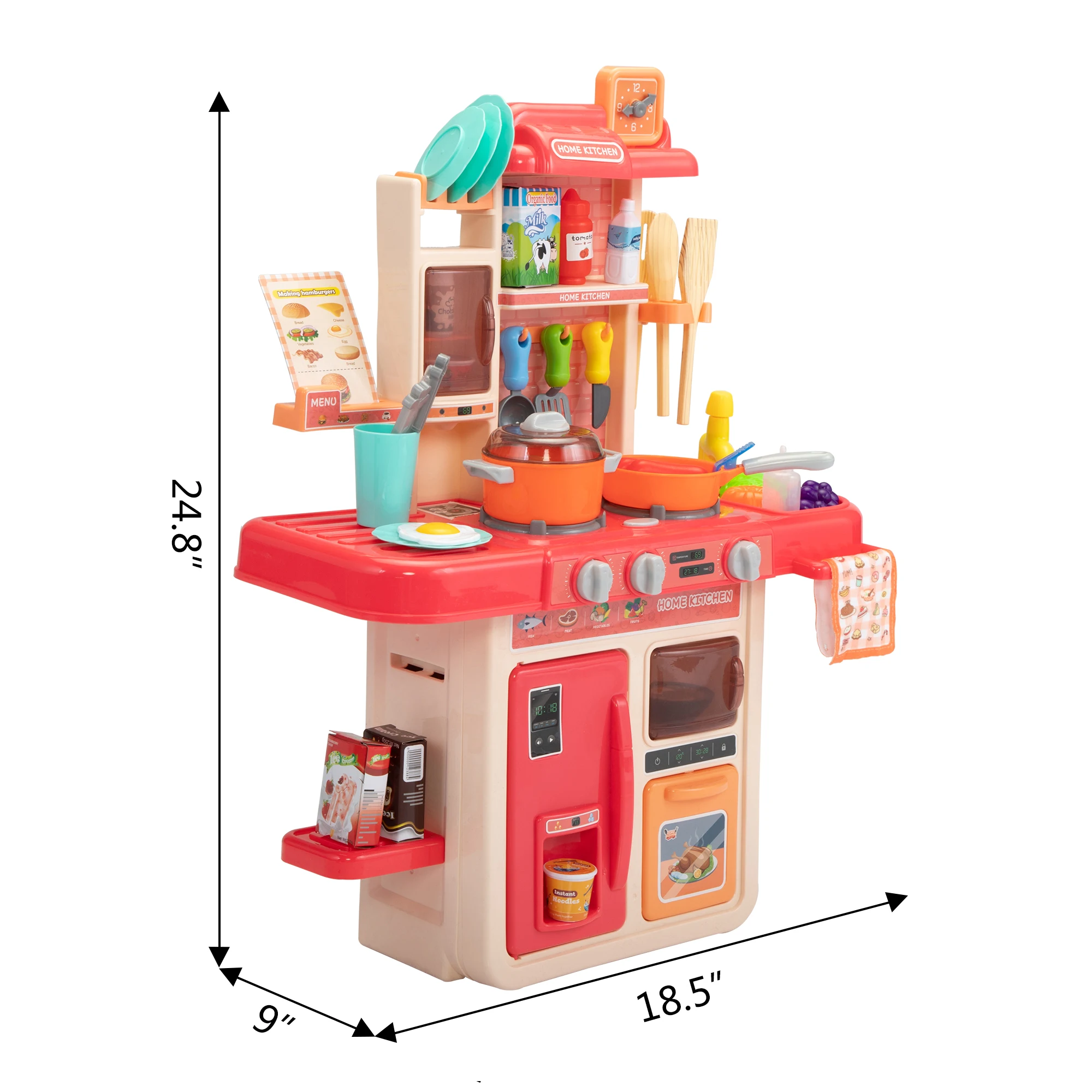 Kids Kitchen Playset Toys - Pink