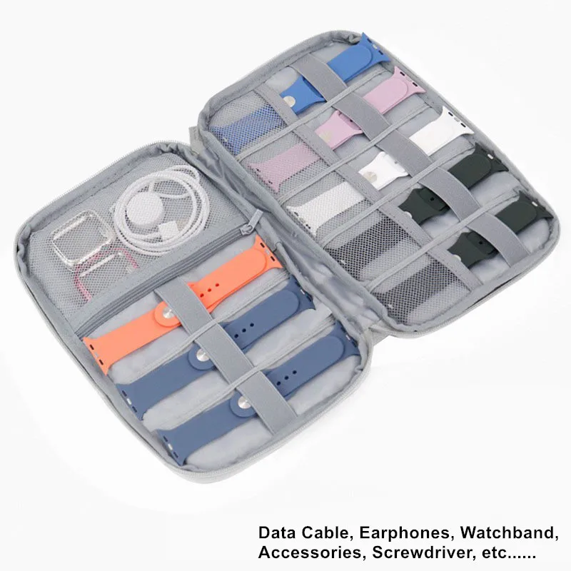 Watch Organizer Case Multifunction Watch Strap Organizer Watchband Box Portable Travel Smartwatch Storage Bag Holder Case Pouch