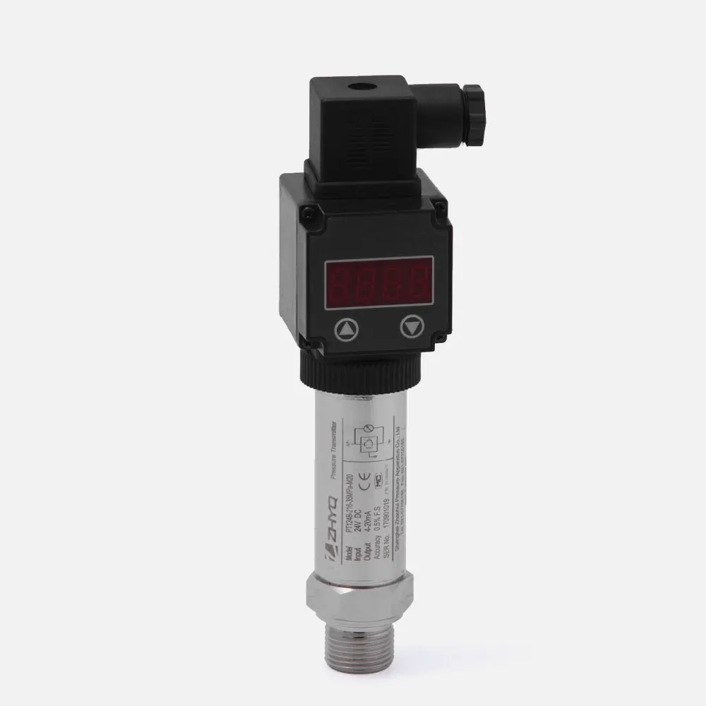 PT124B-216 high accuracy 0.25%FS or 0.5%FS industrial intelligent display 4-20ma liquid air pressure transmitter