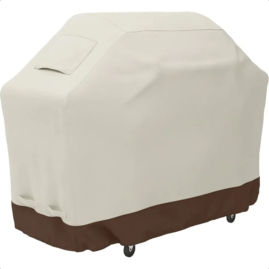 

Basics Gas Grill Barbecue Cover for Outdoor Waterproof AntiUV Durable Heavy Duty 60 inch Medium Beige