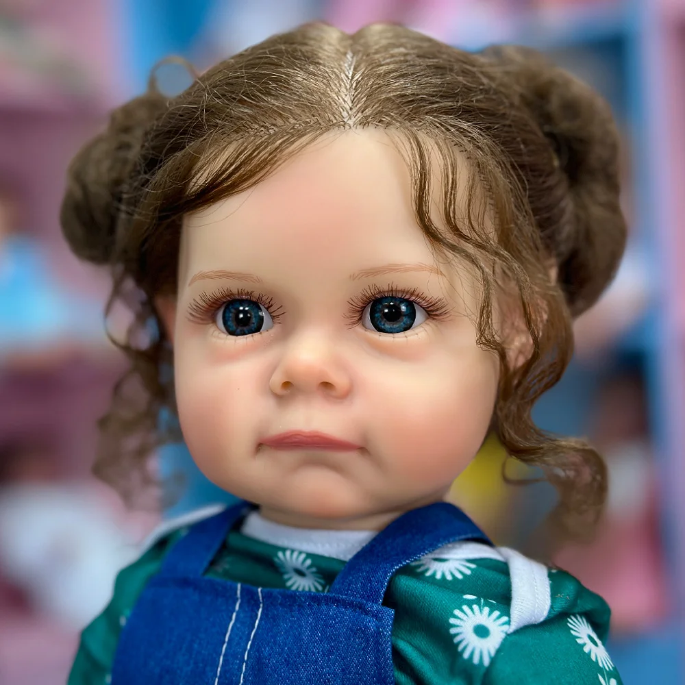 

22-дюймовая кукла реборн W-2142, имитация мегги, высококачественная мягкая виниловая кукла, может сидеть, лежать и изменить одежду