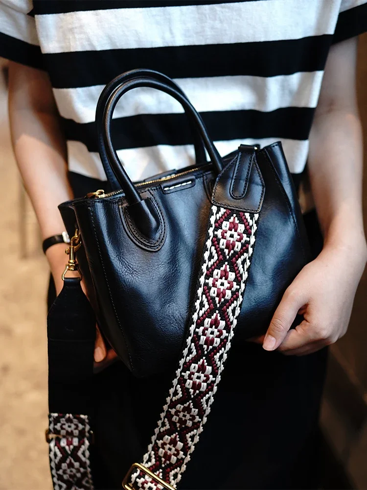 تخصيص العرقية نمط الرجعية قابل للتعديل القابلة للإزالة اللون محبوك أكياس واسعة حزام الكتف الملحقات تنورة الحمالة تنوعا