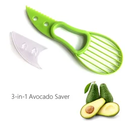 3 In 1 Avocado Slicer Shea Corer Butter Fruit Peeler Cutter Pulp Separator Plastic Knife Kitchen Vegetable Tools Kitchen Gadgets