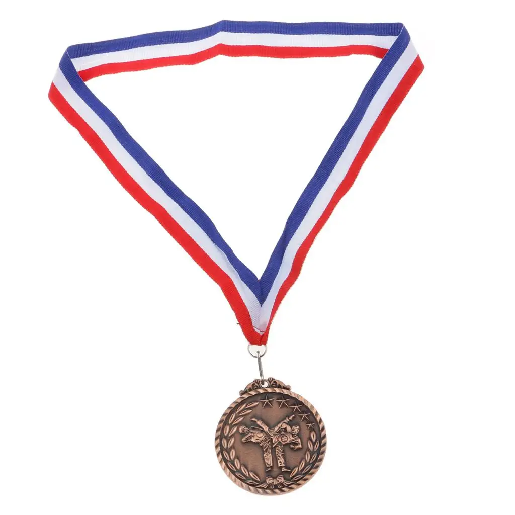 Medal Toy Taekwondo Pattern Bronze Alloy Medal for School Prize Athletic Meeting Party Use