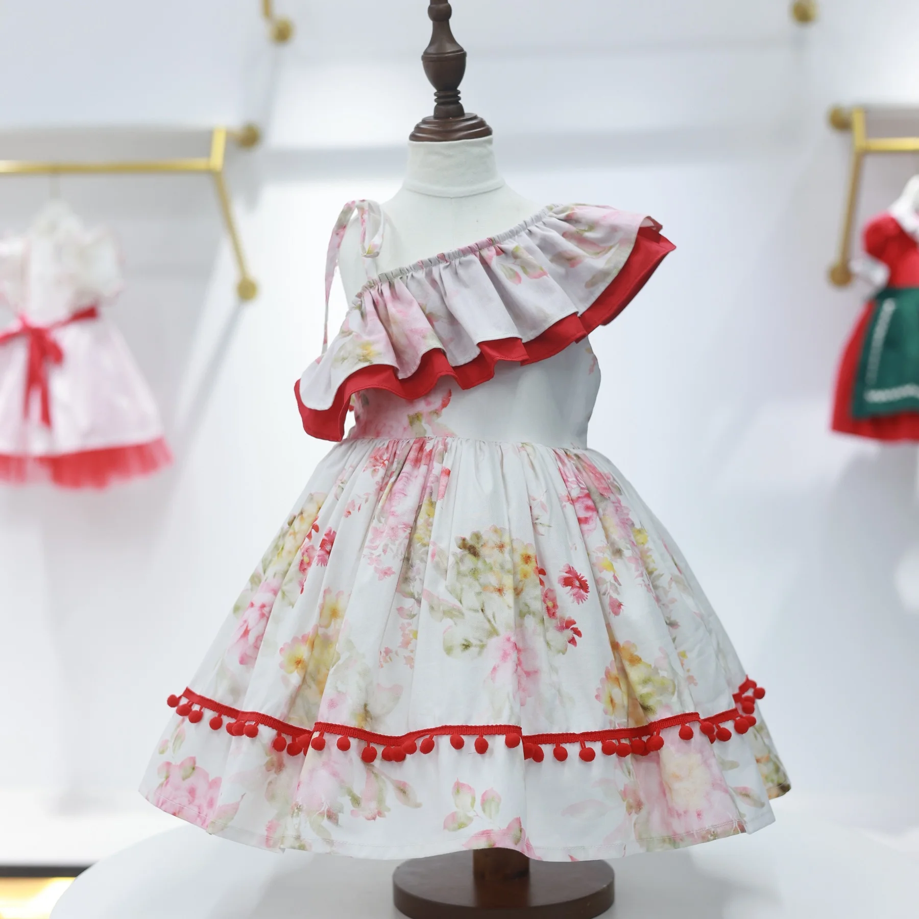 0-12Y Girl Summer Floral Dress for Party Birthday Photography Casual B224