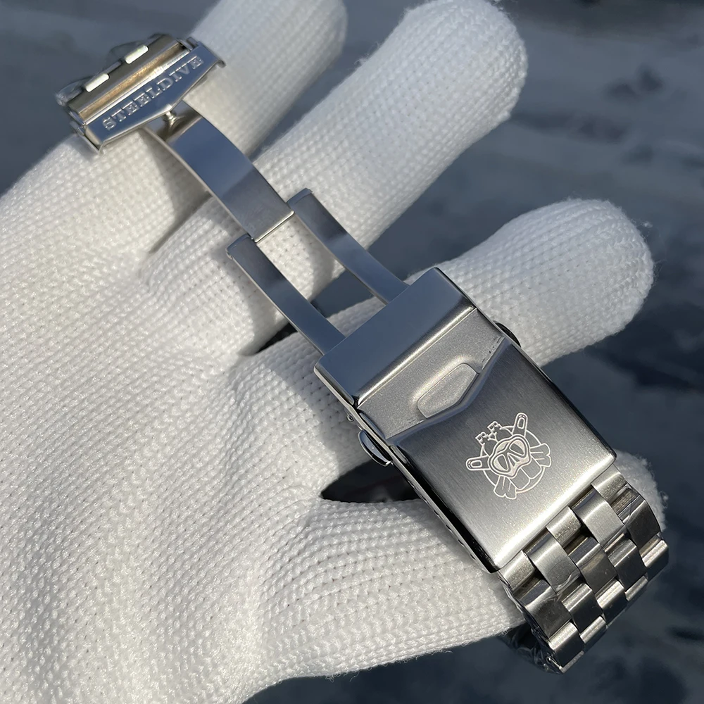 STEELDIVE Brand SD1963 New 42MM Case Black Dial Ceramic Bezel 200M Waterproof NH35 Automatic Mechanical Mens Dive Watches Reloj