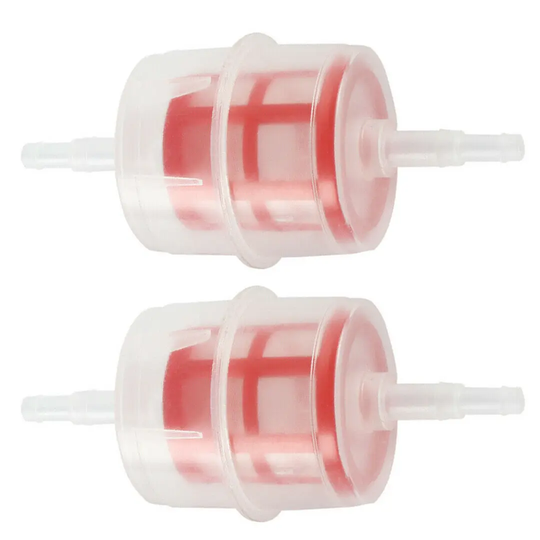 2pcs Inline Diesel Fuel Filter for Cars Motorcycles Lawnmowers and Race Cars Supporting Both 6mm and 8mm Fuel Hose Sizes