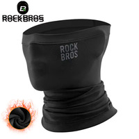 ROCKBROS Winter Mask Balaclava Hiking Warm Cycling Scarf Fleece Neck Scarf Camping Bicycle Face Mask Breathable Windproof Scarf