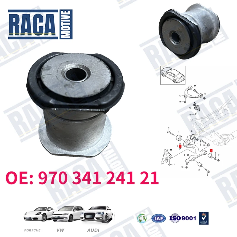 For Porsche Panamera Rubber Mounts Control Arm Bushing Kit 97034124121 97034124122