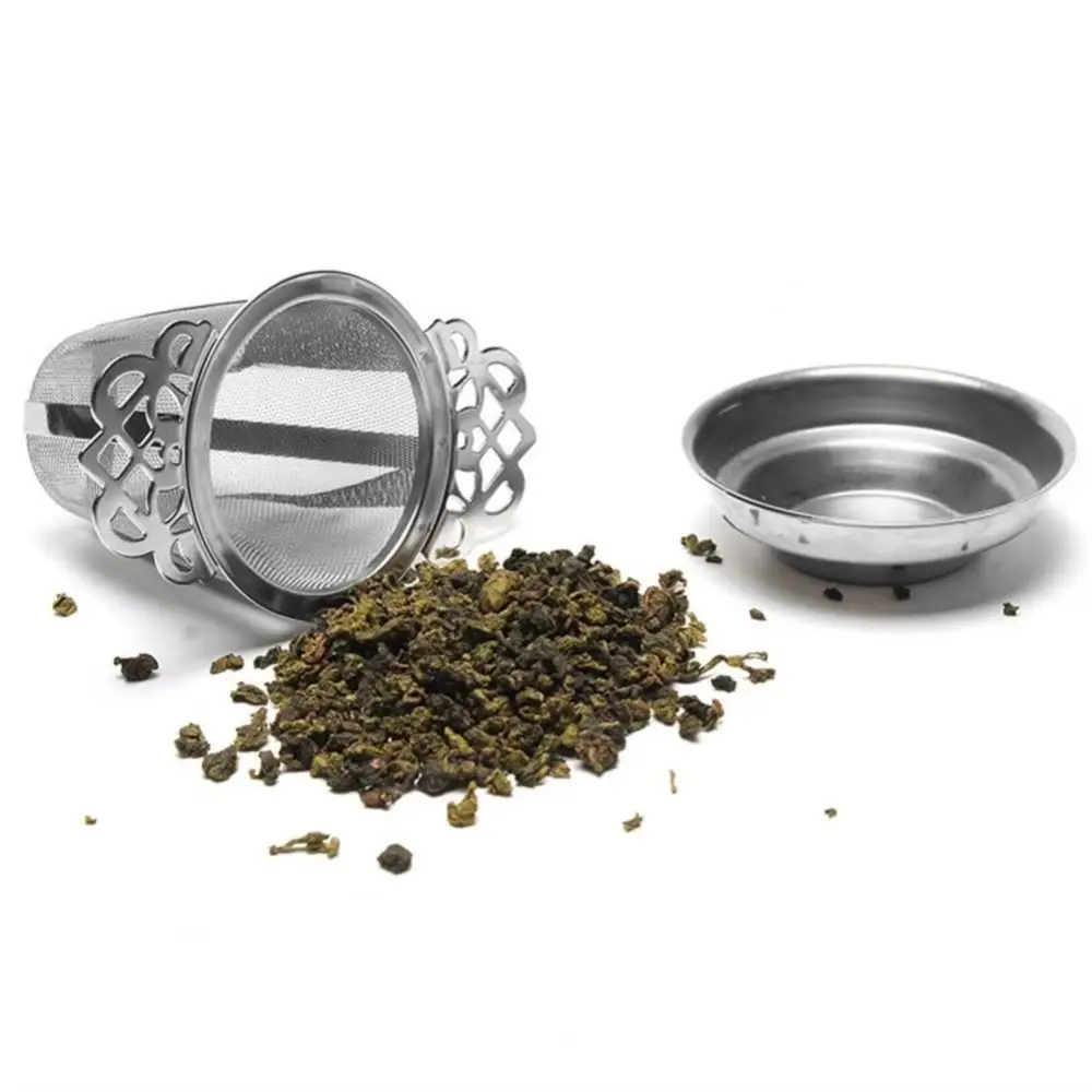 Double-layer Double Ear Tea Infuser Stainless Steel Fine Mesh Tea Strainers Lace Handles Large Capacity Coffee Filter Sieve
