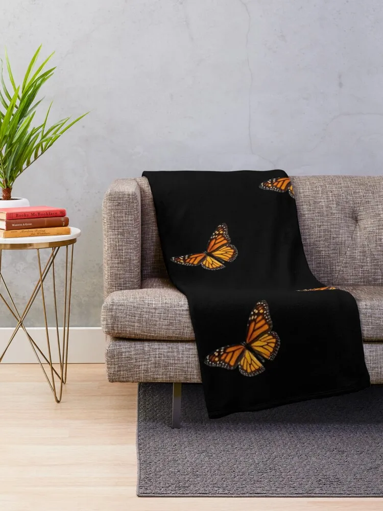 Monarch butterfly design Throw Blanket Moving Blanket Bed linens Sofa Throw Blanket