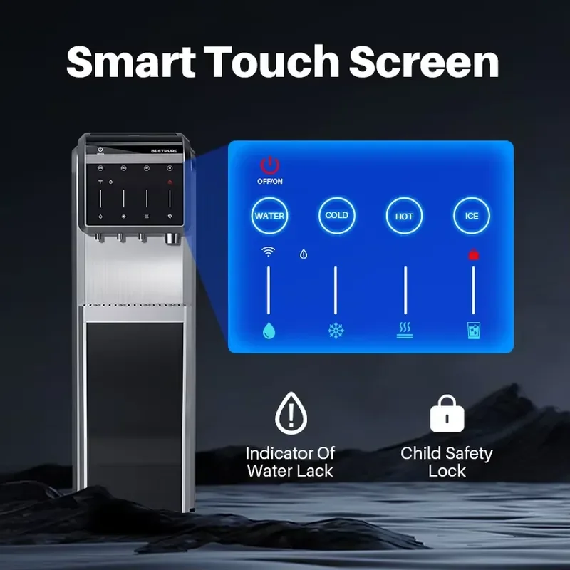 RO Water Dispenser 1200 W Food Grade ABS For Home Office Kitchen Serving And Daily Beverage Preparation With Filter Access Use