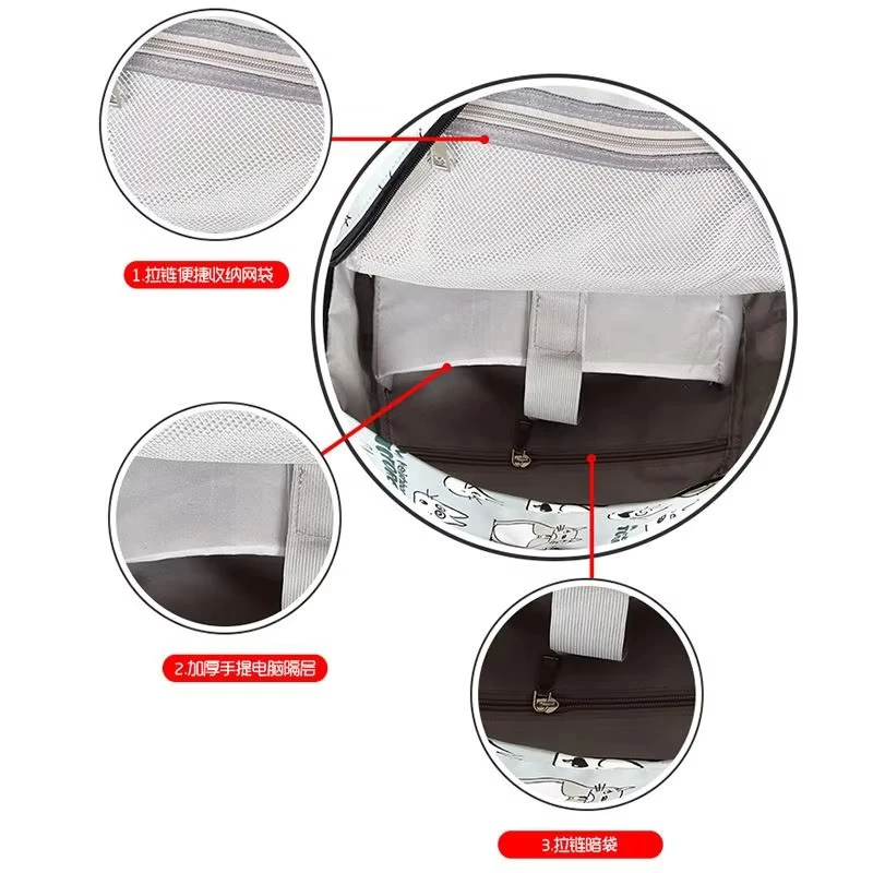 New adorable cat litter bag cute backpack for schoolgirl college student mochila travel daypack kitty prints schoolbags satchel