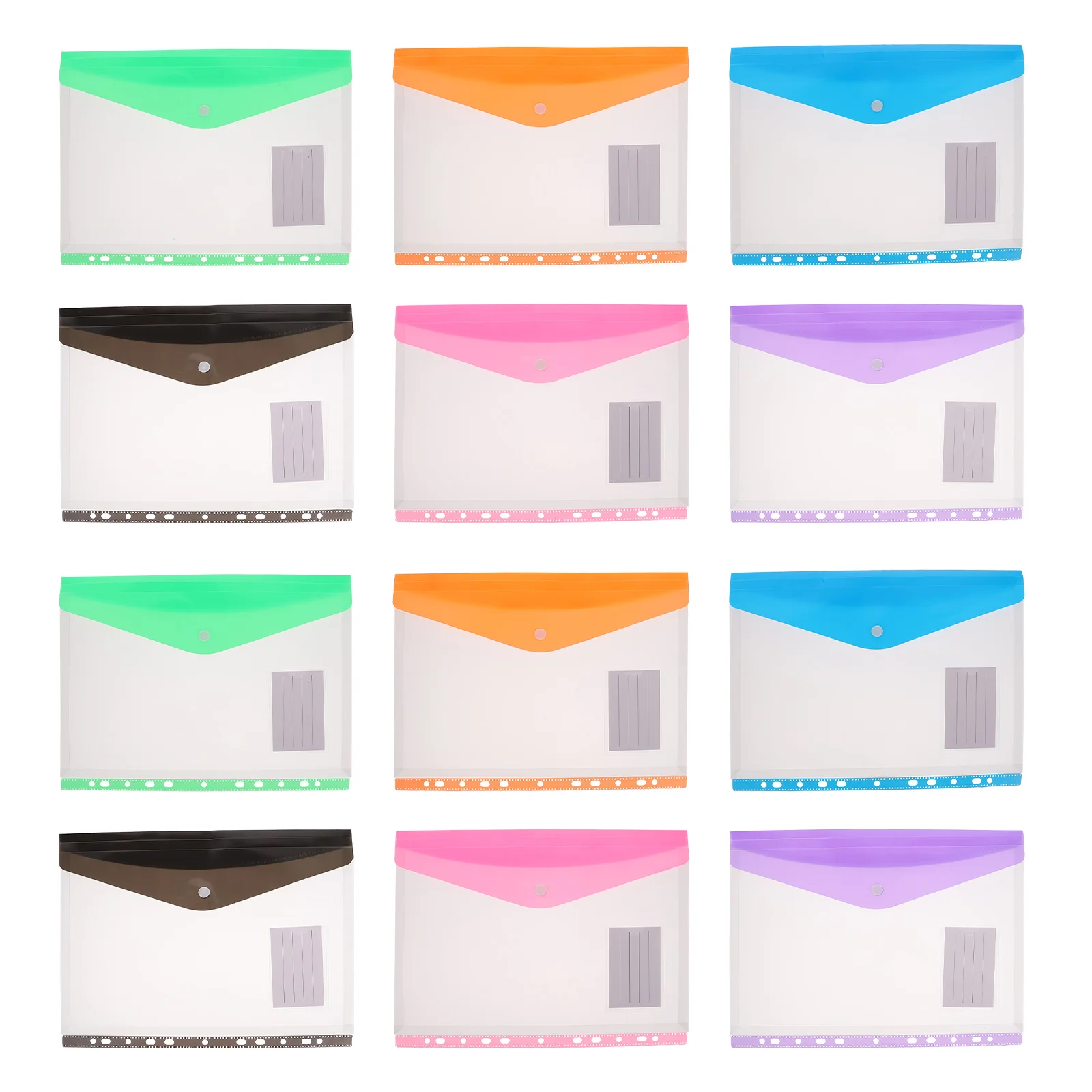 

File Binder Document Protectors Organizer Folder with Multiple Pockets for Binders Folders Holes Transparent Bag