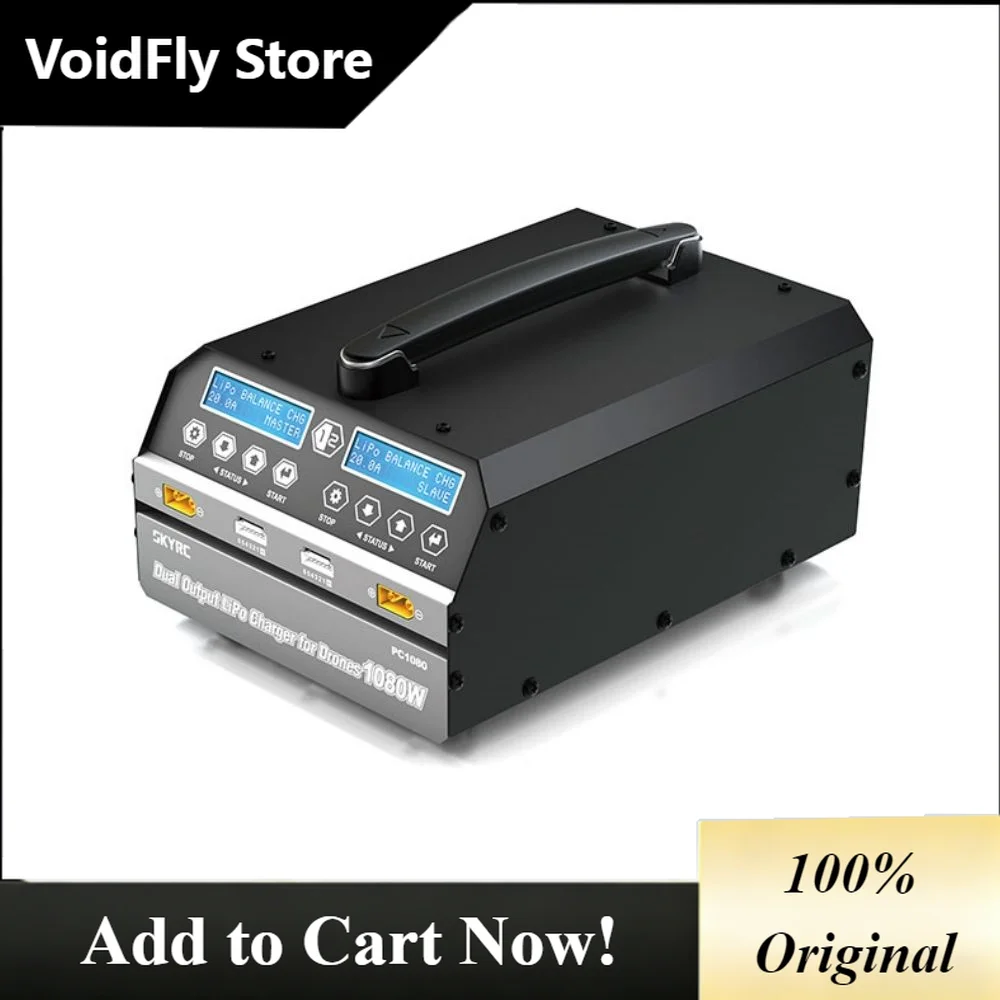 VoidFly SKYRC PC1080 Charger LiPo& LiHV Supported 1080W 20A Dual Channel Lithium Battery For Agricultural Spraying Drone UAV Acc