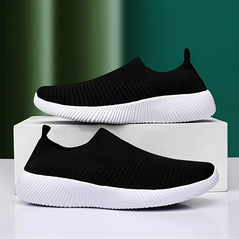 Nuevos zapatos deportivos de mujer de fondo plano de malla transpirable, suela suave, unisex, zapatos casuales, ultraligeros y cómodos, deporte para parejas
