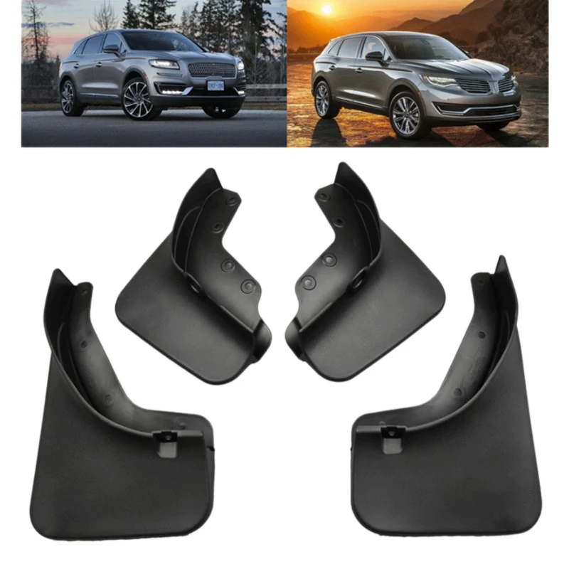 Fender Protect the Car Mud Flaps Set Car Mud Flap Front Rear Mudguard Splash Guards for Lincoln MKX Navigator