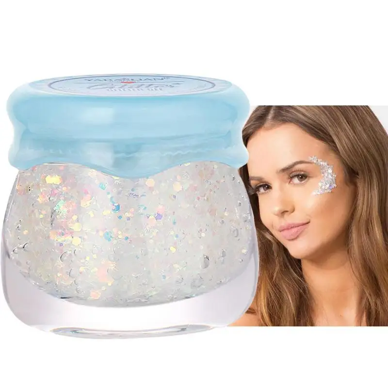 

Glitter Face And Body Gel 6 Color Sequins Face Paint Color Changing Sweatproof Sparkling Gel Face Glitter Festival Rave