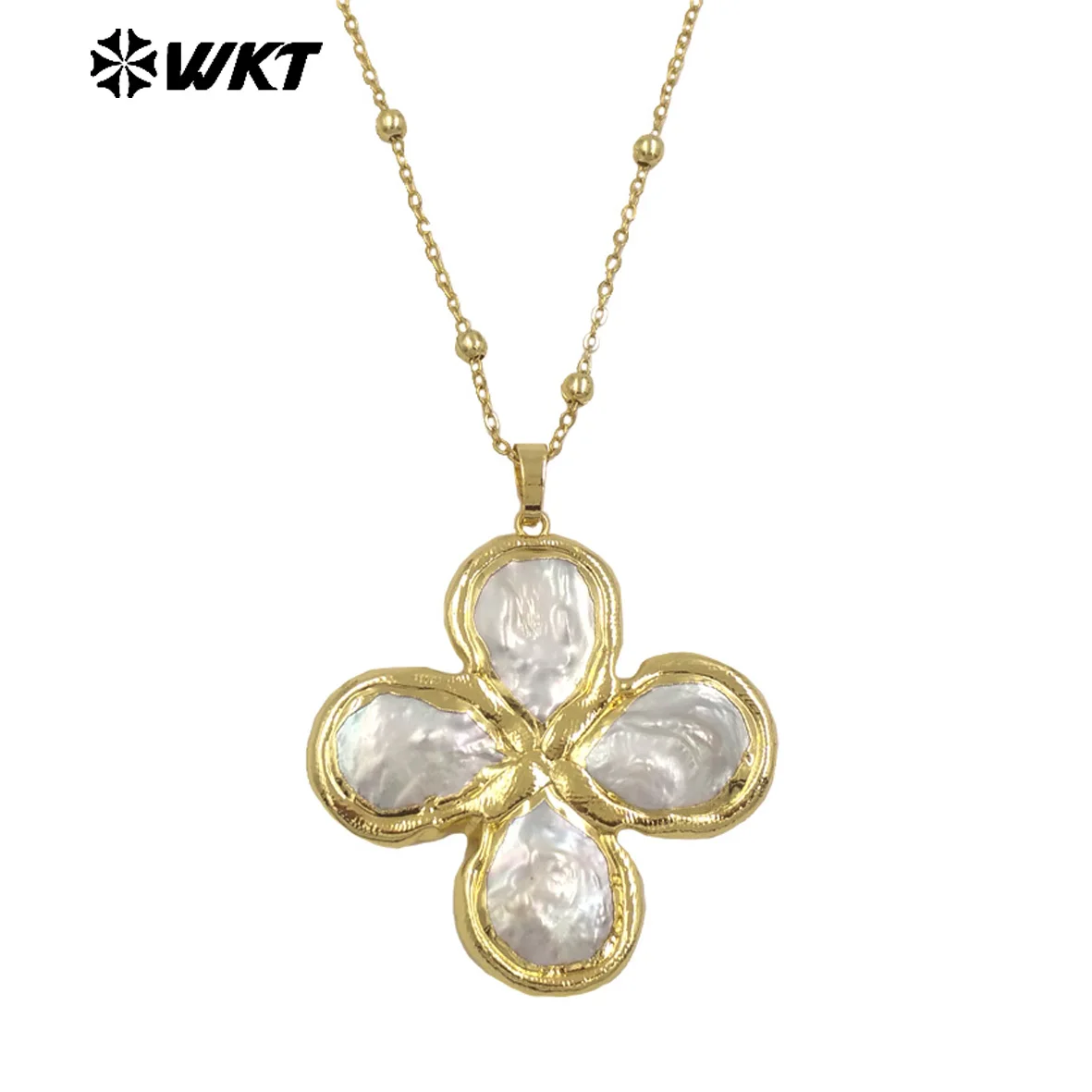

WT-JN299 New Coming Hot-selling Classic Freshwater Pearl Necklace With 18k Gold Plated For Women As Anniversary Gifts