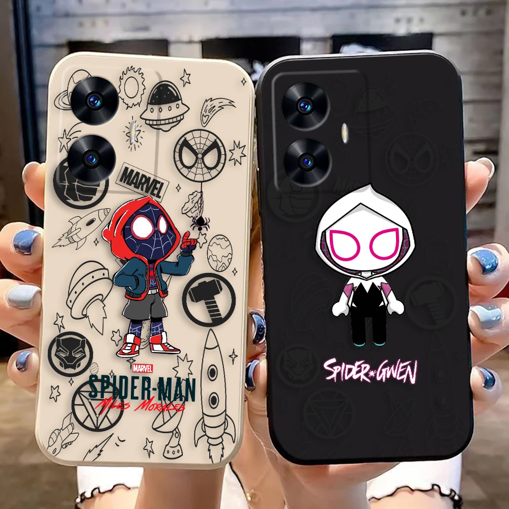 

Cartoon Marvel Spider-Man Groot Phone Case For Realme C65 C63 C53 C35 C55 C33 C30 C21Y C20 C12 C11 GT 2 XT NARAO 20 30 50 Case