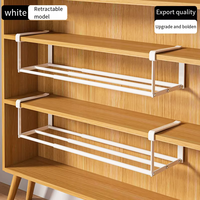 Retractable Shoe Rack Household Shoe Cabinet Layered Partition Shoe Rack Hanging Storage Rack Sorting Shoe Bracket Saves Space