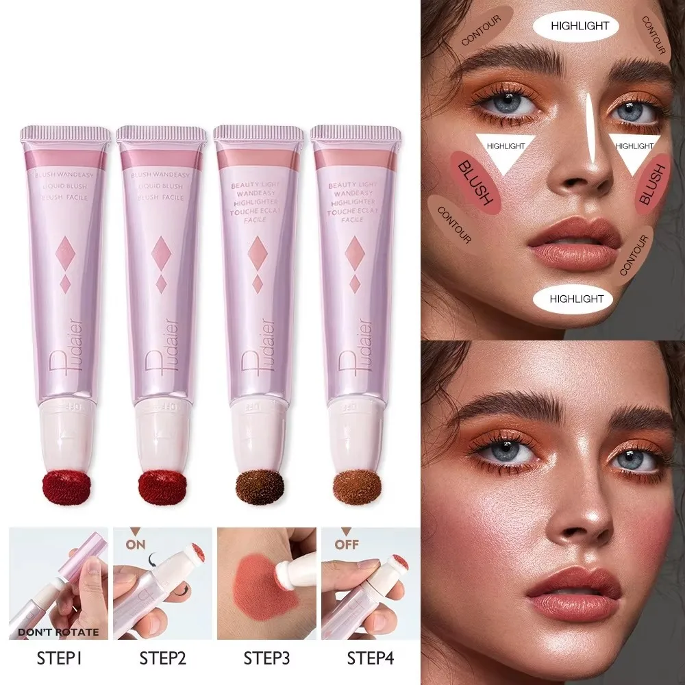 13-kleuren vloeibare blush stick Langdurige niet-vervagende markeerstift Blusher Stick Matte Blush Beauty Stick Gezichtsmake-up.